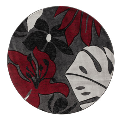 Tapis gris / rouge Shaver
