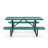 Kristy Commercial Grade Expanded Mesh Metal Outdoor Picnic Table with Anchors-18937251-35769255