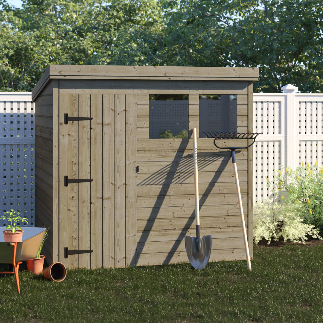7 Ft. W x 5 Ft. D Tongue and Groove Pent Wooden Shed