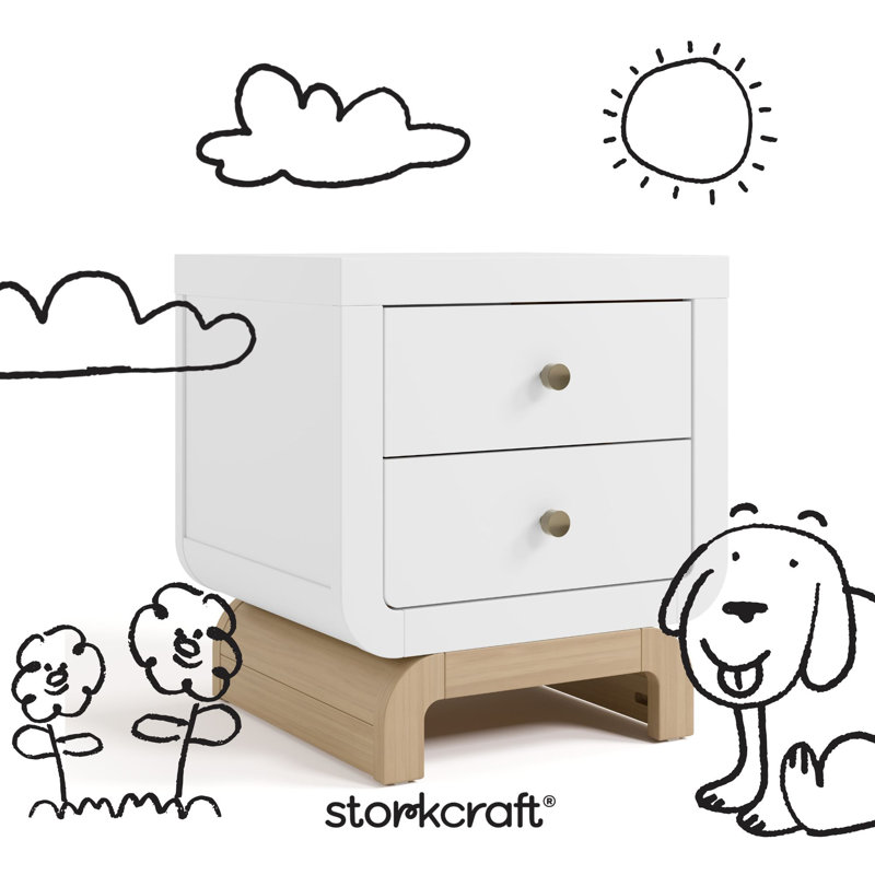 White Nursery Dresser Storkcraft Santorini White With Driftwood