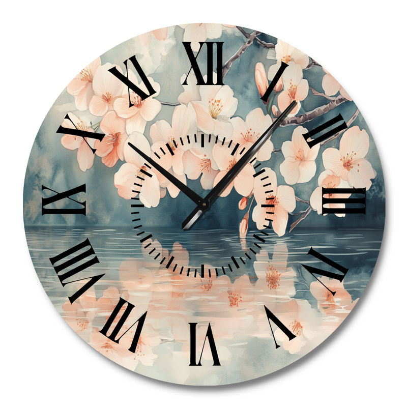 Horloge murale Cherry Blossom Reflection, Grand