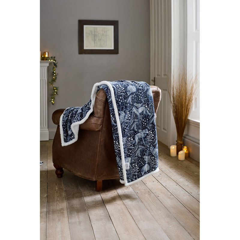 Deyongs 1846 Throw, Navy Abstract 1