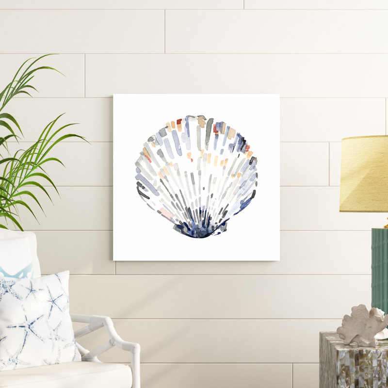 " Simple Shells III " Mixed Media Painting, 30" H x 30" W