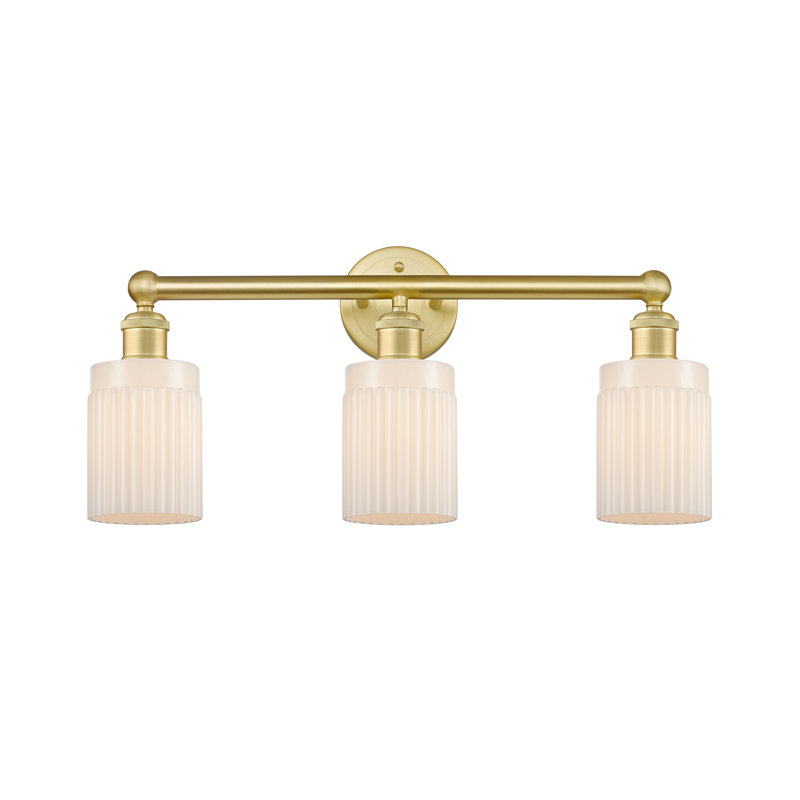 Kamena 3 - Light Dimmable Vanity Light, Matte White, Satin Gold