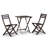 Pomeroy Outdoor 3-Piece Square Eucalyptus Bistro Set with Folding Design-838610888