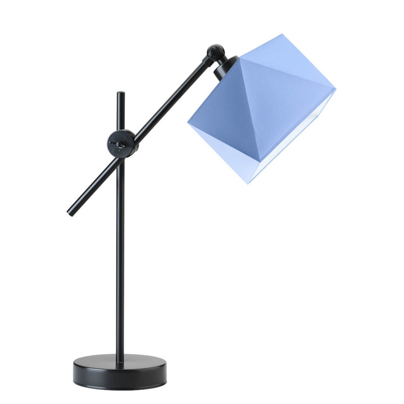 Cabezas 50 cm Black Desk Lamp, Blue