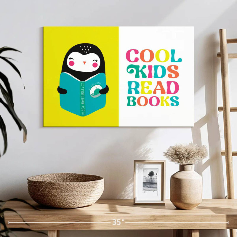 Ashelle Nursery Cool Kids Read Quote, 24" H x 36" W