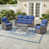 Blue Cushion/Gray Frame