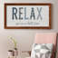 Relax - art textuel sur toile encadré-1880241098