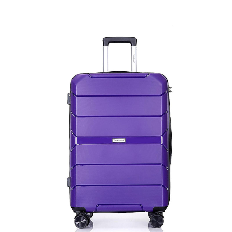 Ensemble de valises légères et durables avec serrure TSA Hardshell Valise Spinner Wheels, ensemble de 3 pièces (20/24/28), mauve