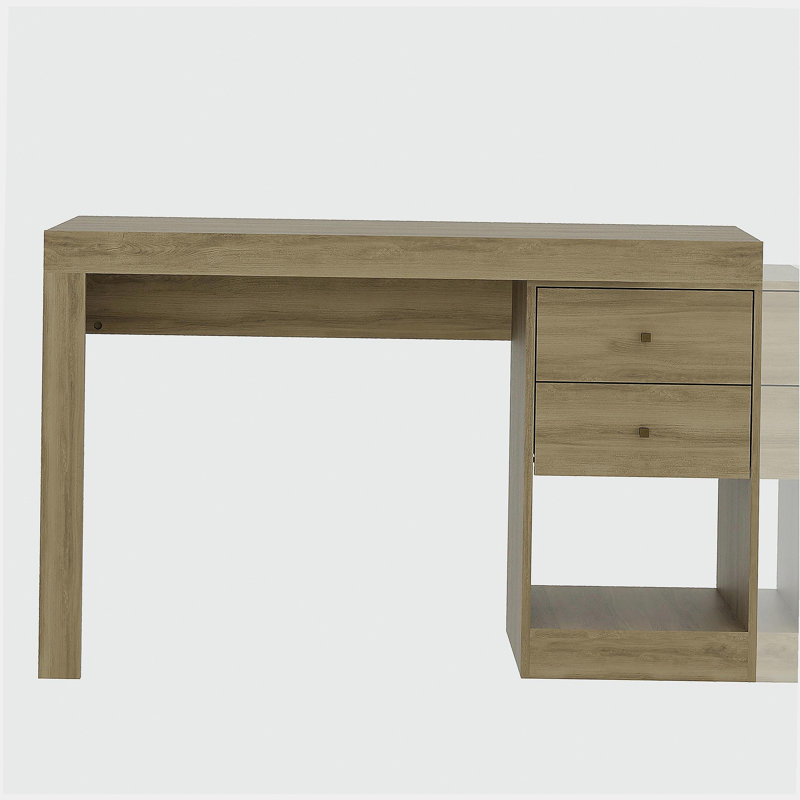 Expandable home office desk, pine, Light Brown