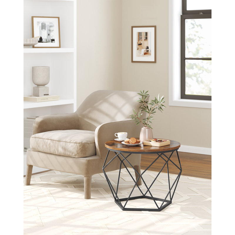 Apison 2 Piece Coffee Table Set, Rustic Brown/Black