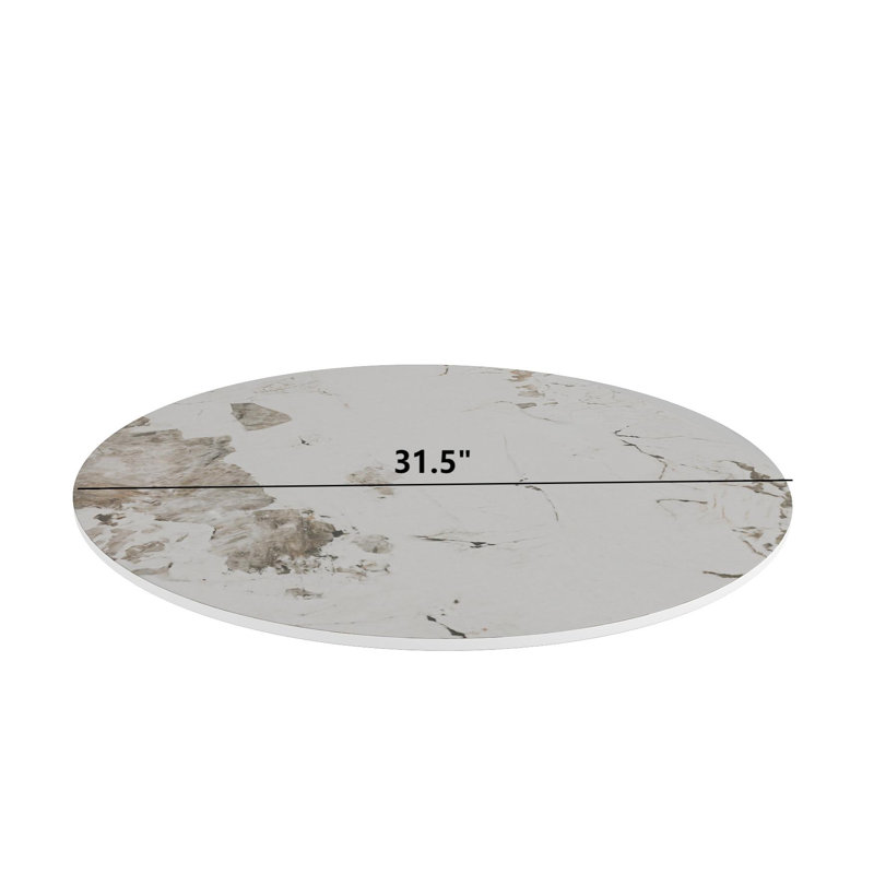 Sintered Stone Lazy Susan, 0.47" H x 31.5" W x 31.5" D