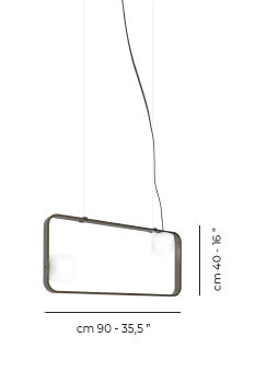 Groove 2 - Light Pendant, Matte Bronze, White Matt