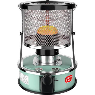Chaufferette au kérosène, chaufferettes au kérosène pour l'intérieur, poêle portatif non électrique pour le camping, l'extérieur, la maison, la cuisine, le garage, le chauffage à l'huile de secours (4,5 L, bleu)