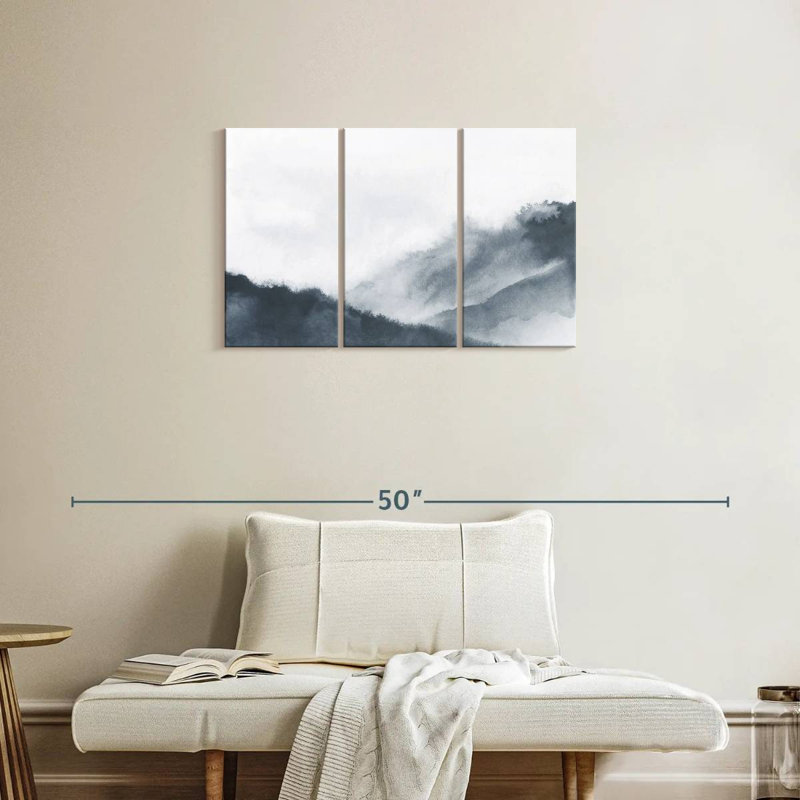 Avery Misty Mountains en gris, H 20 po x l 33 po