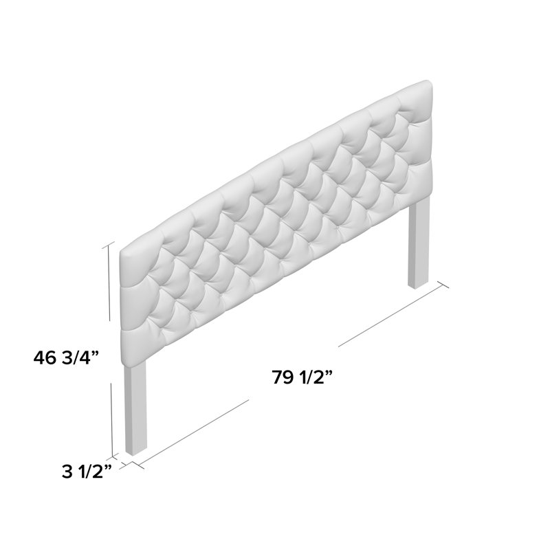 Brantleyville Upholstered Faux Leather Panel Headboard, King/California King
