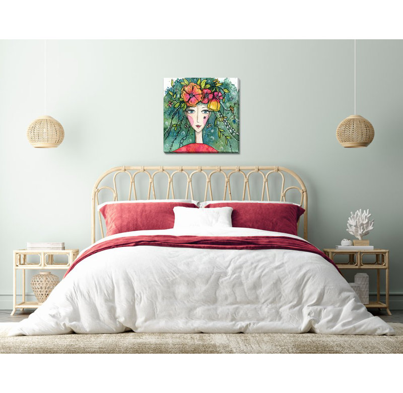 Fée de l'été, art mural sur toile, Sans cadre, H 24 po x l 24 po x P 1,5 po