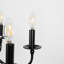 Lustre de style campagnard noir mat à 6 lumières à intensité variable Emilyn-612373605