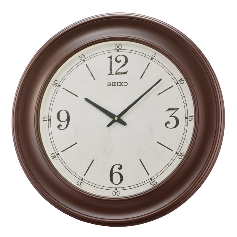 QXA773BLH Wall Clock, Brown