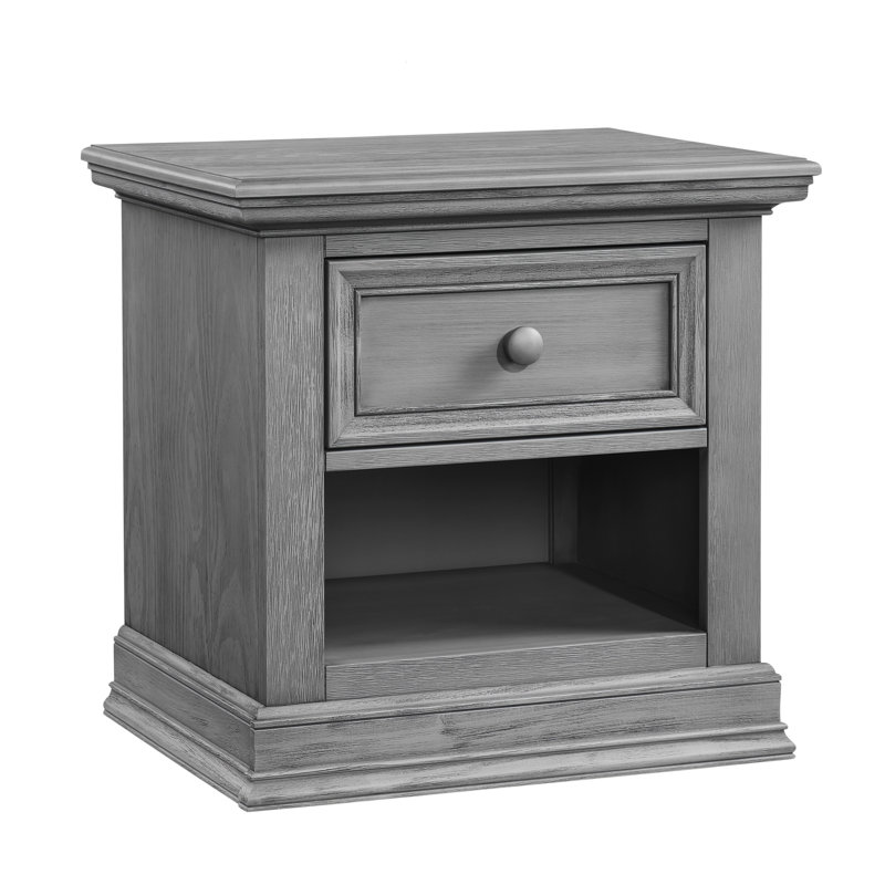 Oxford Baby Glenbrook 1 Drawer Nightstand, Graphite Gray