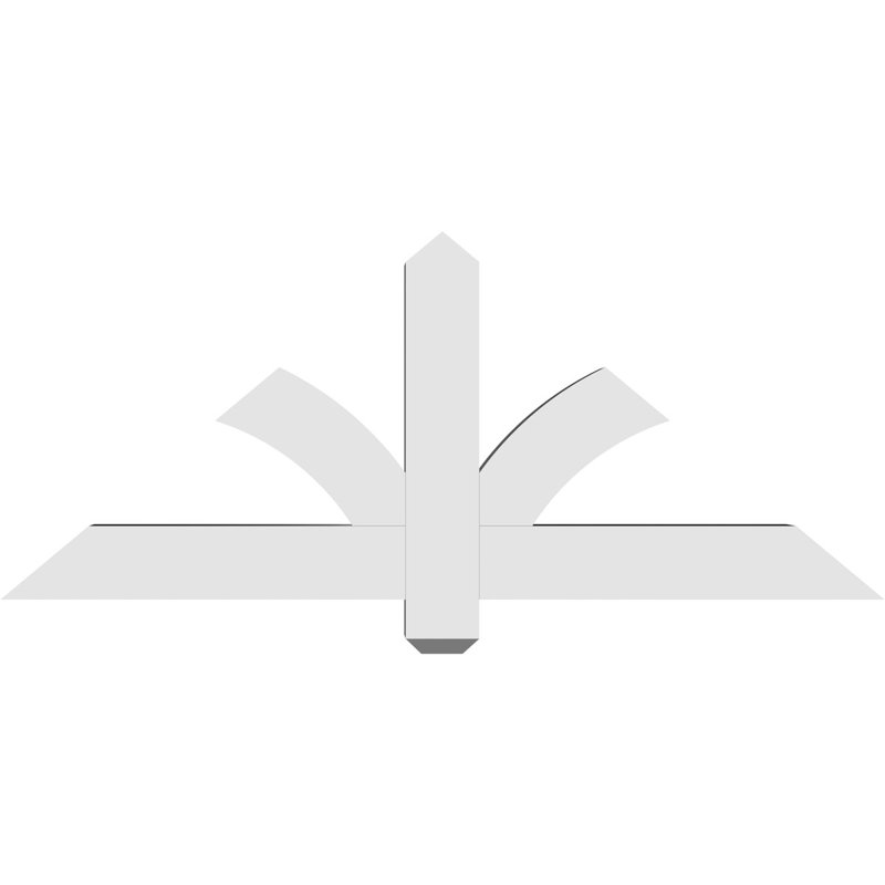Support pour pignon en PVC Redmond, H 20 po x l 48 po (pas: 10/12), P 4 po x F 4 po