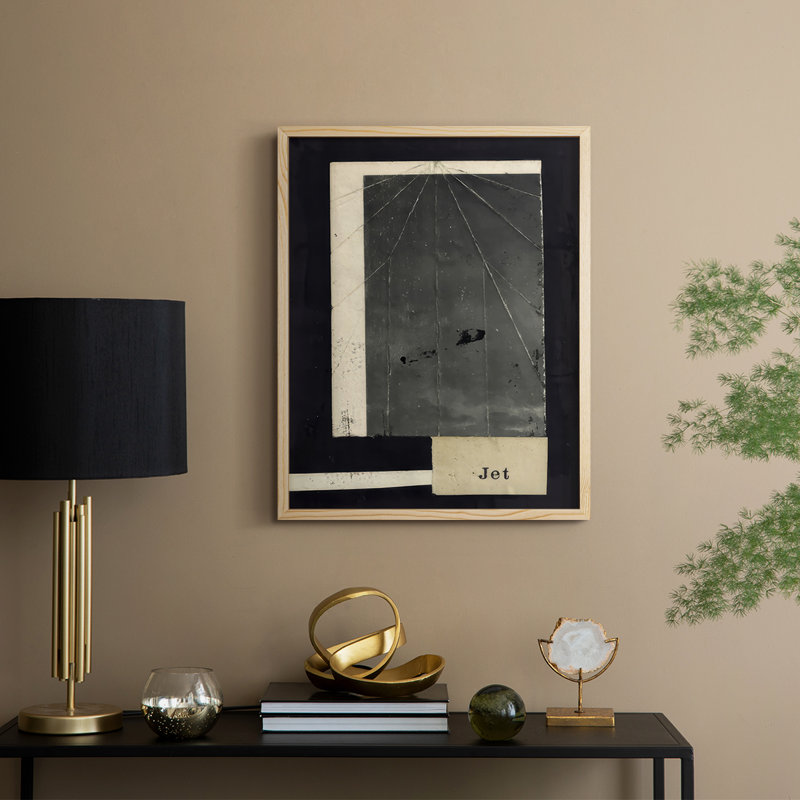 Jet I Framed Print - Solid Wood, 15" H x 12" W, Natural Framed