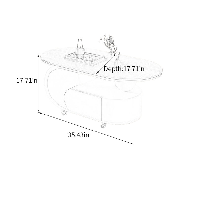 Clute, H 17,71 po x L 35,43 po x l 17,71 po, Noir