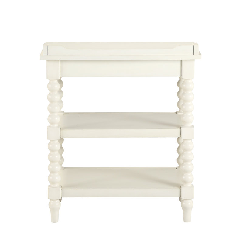Rani 26'' W Solid Wood Nightstand, Antique White