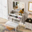Ensemble coiffeuse et banc de maquillage Mirror