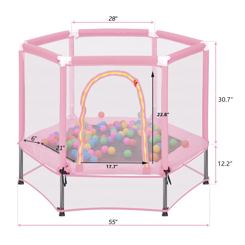 Trampoline for Kids, Pink