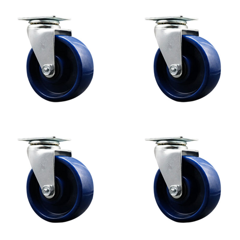 Solid Polyurethane Caster with Roller Bearings