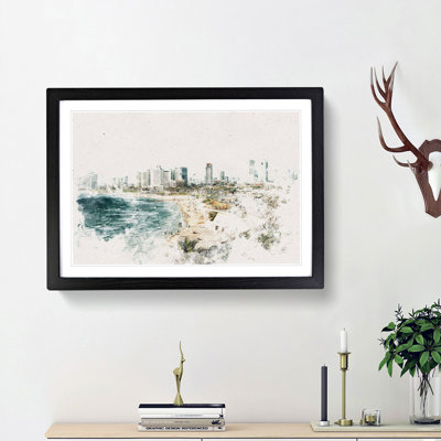 Tel Aviv Israel Skyline - Framed Print