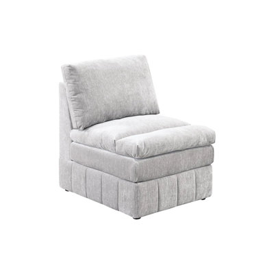 Contemporary 5Pc Sectional , 2X One Arm Chairs, Armless 1X , Suede Upholstery, Pillow Top Seat, Modern Style For Home 5 Modular Living Room , / Top, Design