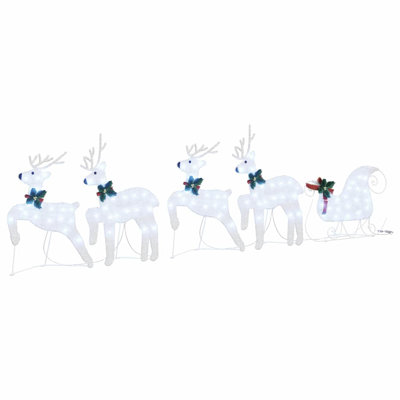 vidaXL LED Reindeers Fabric