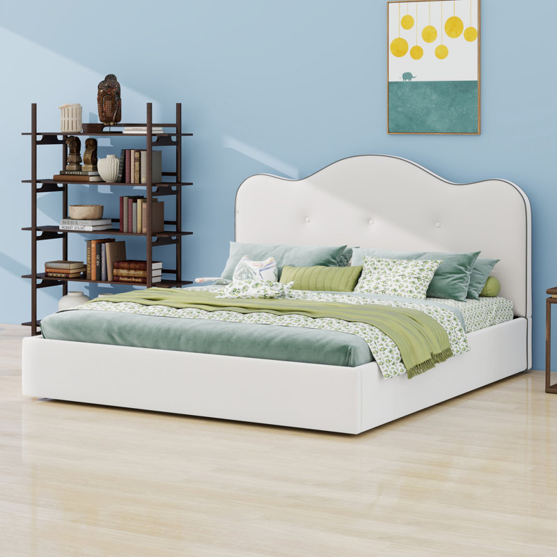 Contemporary Upholstered Platform Bed