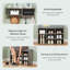 Étagère à chaussures Hall Tree, 31,5 po, portemanteau 6 en 1, 5 crochets, 9 casiers de rangement avec petit tableau noir et bibliothèque pour le vestibule (gris)