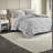 Modern Bedding Sets, Twin XL Grey Polyester Comforter Sheet Set for Home
