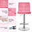 Swivel Upholstered Adjustable Bar Stool with Large Pedestal Base-81309418