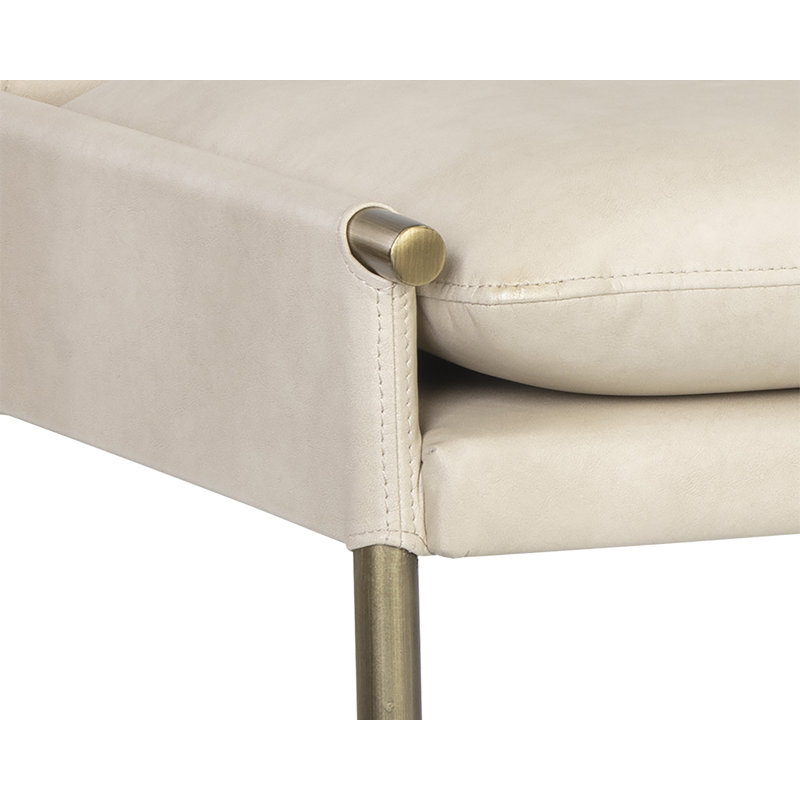 Banc rembourré Madge, Beige