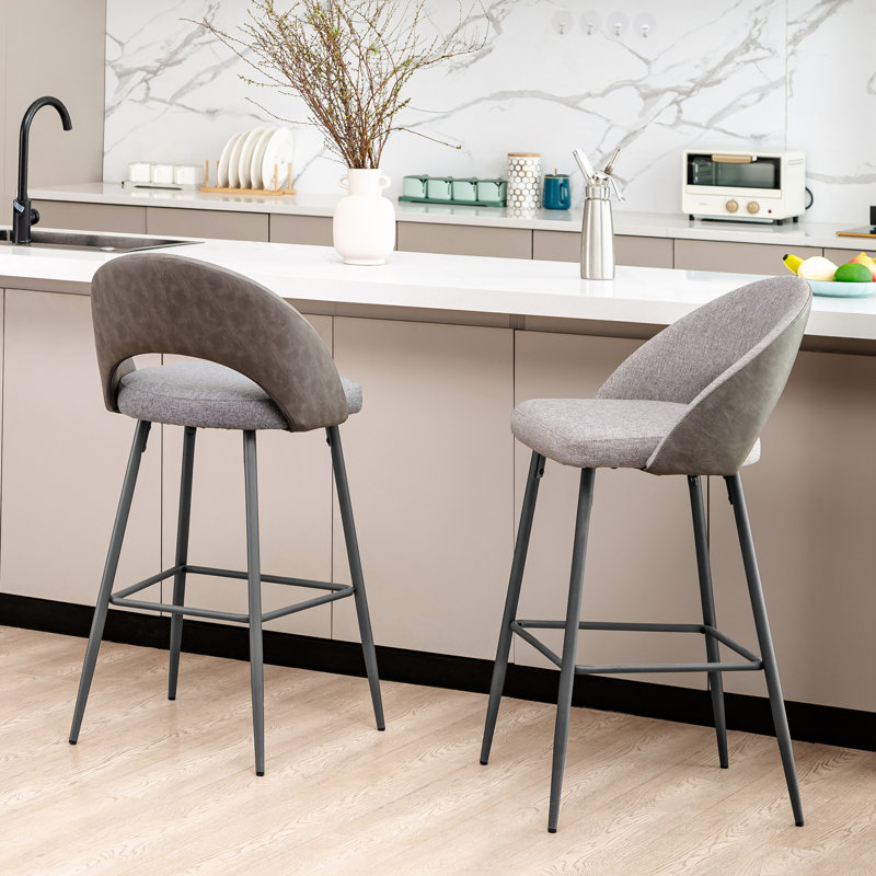 Tabouret 29,72 "Bana, Gris foncé, Tabouret de bar (hauteur d'assise de 29,25 po)