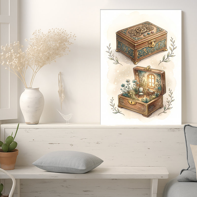 Art mural en toile Steampunk, 30"H x 20"W