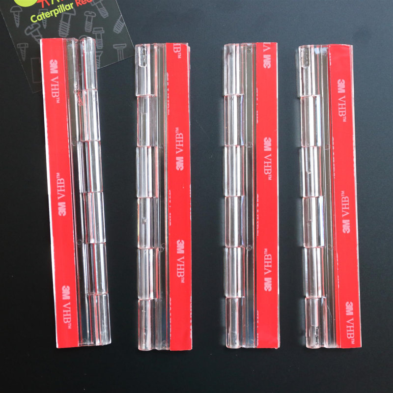 Acrylic Hinges - No Glue Required. Transparent Clear Plastic Acrylic 150mm