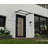 Palram - Canopia Aquila 4'11" W x 3' D Acrylic Galvanized Steel Convex Door Awning Gray/Clear-12179496