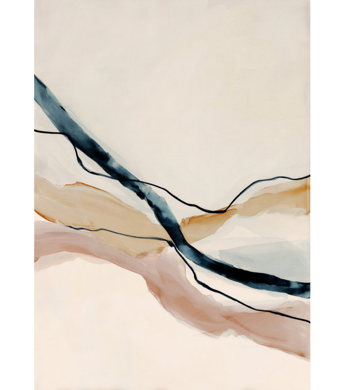 Silentcrossing by Treechild — Abstract Wall Art, 12 × 18, Framed Print, Tan
