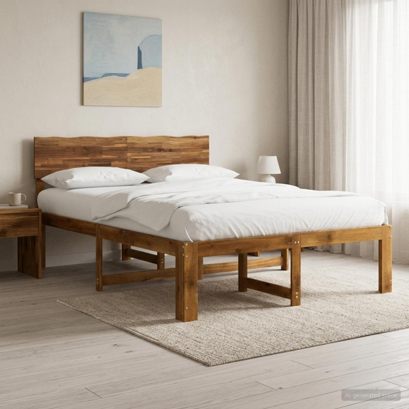 Bed, European Double (140 x 200 cm), Natural