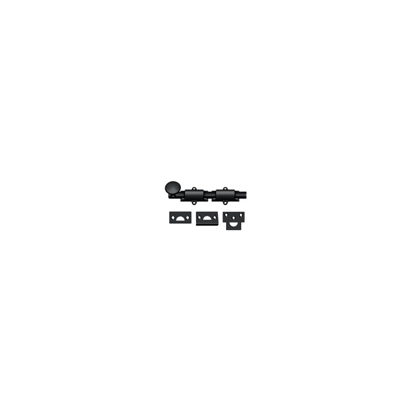 Brass Latch/Catch/Bolt, Black, 1.25" H x 6" W x 1" D