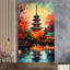 Senso-ji, un ancien temple bouddhiste à Asakusa, Tokyo, Japon - peinture sur toile tendue-88069033