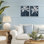«Blue Palms Tropical Scene», ensemble de 2 giclées encadrées, par Leah Noel Art