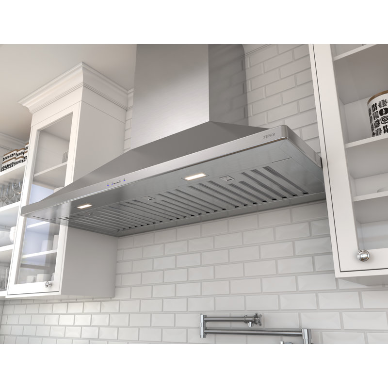 Core Zephyr 36" 1200 CFM Wall Mount Range Hood with LED Light in Stainless Steel